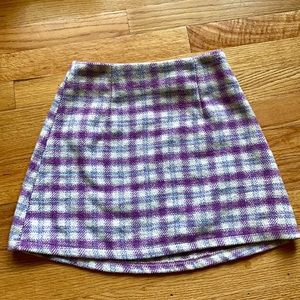 Princess Polly Purple Plaid Skirt